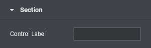 Elementor Control - Label View
