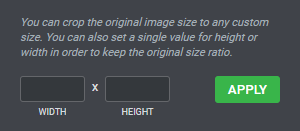 Image Dimensions Control