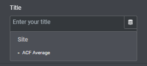 Dynamic tag example - group view